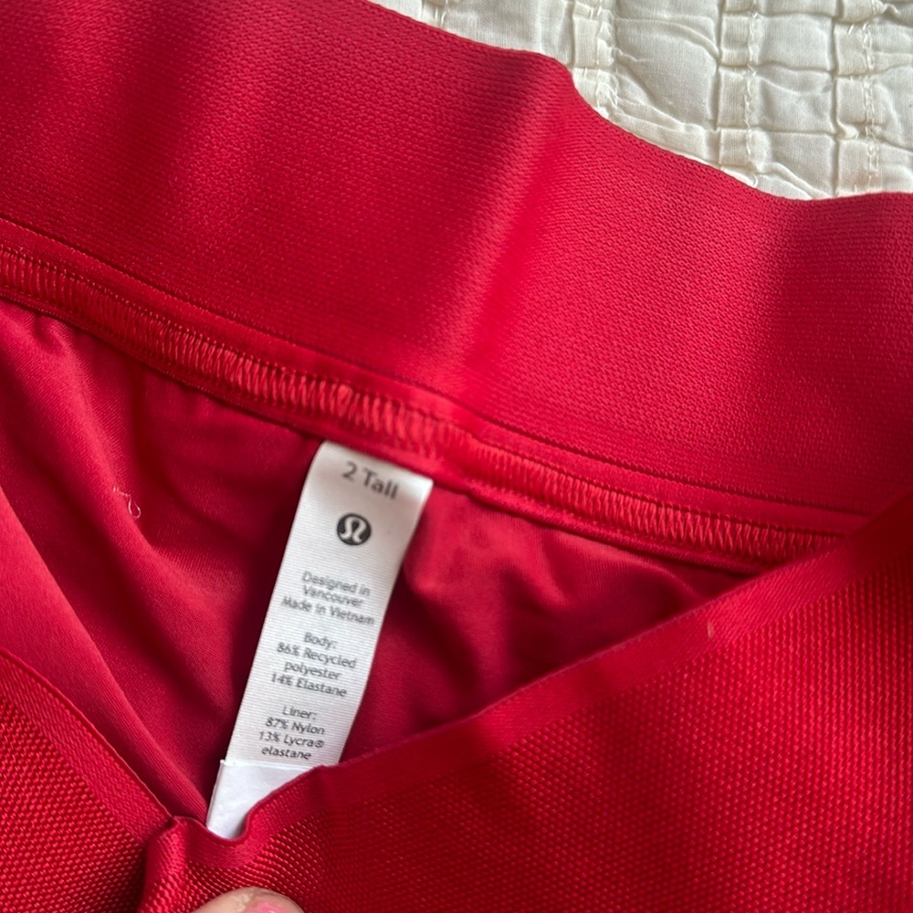 **NWT** Lululemon COURT RIVAL HIGH-RISE skirt in Dark Red - Picture 9 of 9